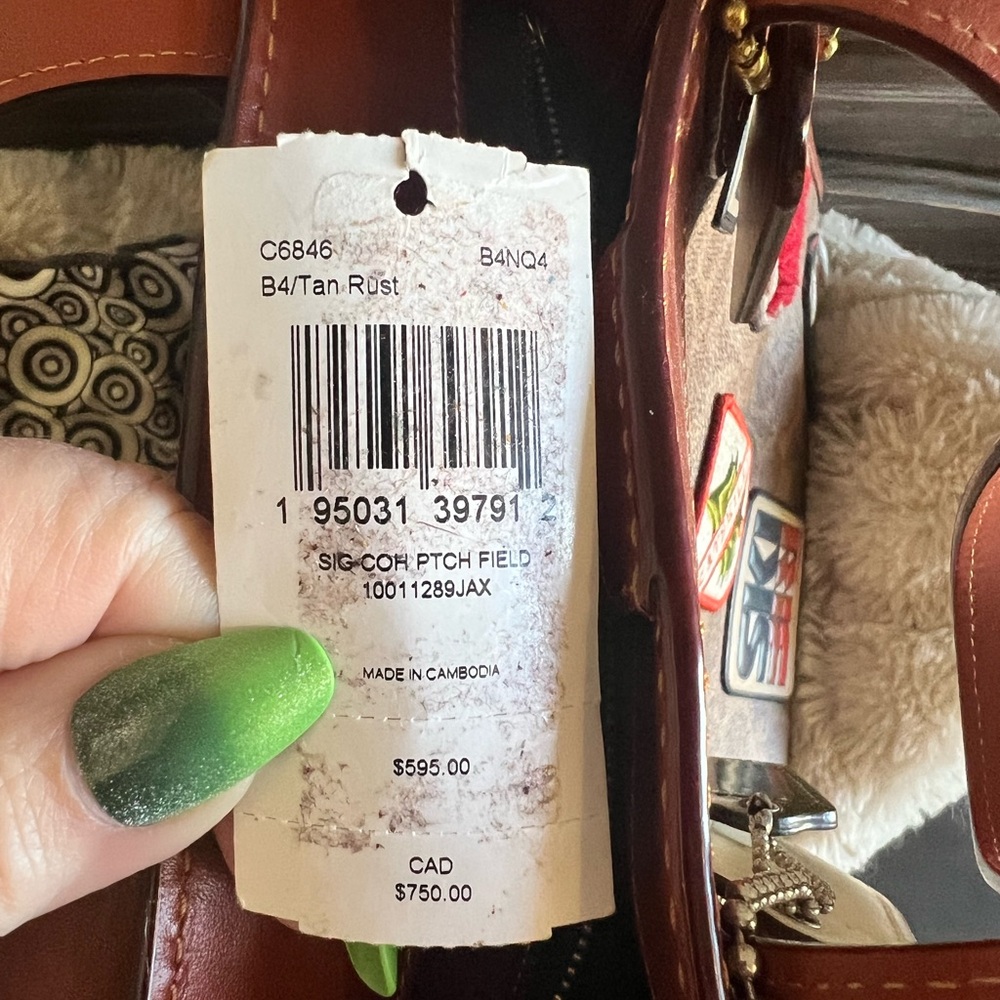 Coach Field Tote Signature Jacquard Canvas with Matching Wallet - Picture 7 of 15